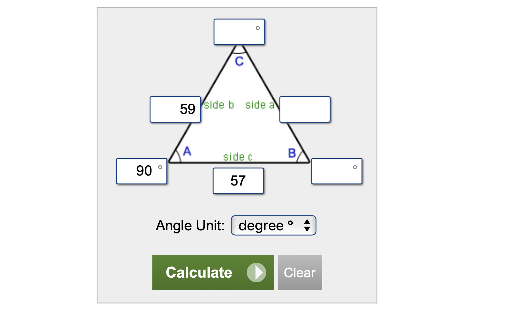Triangle Calculator with Stick, Shadow, and 90°