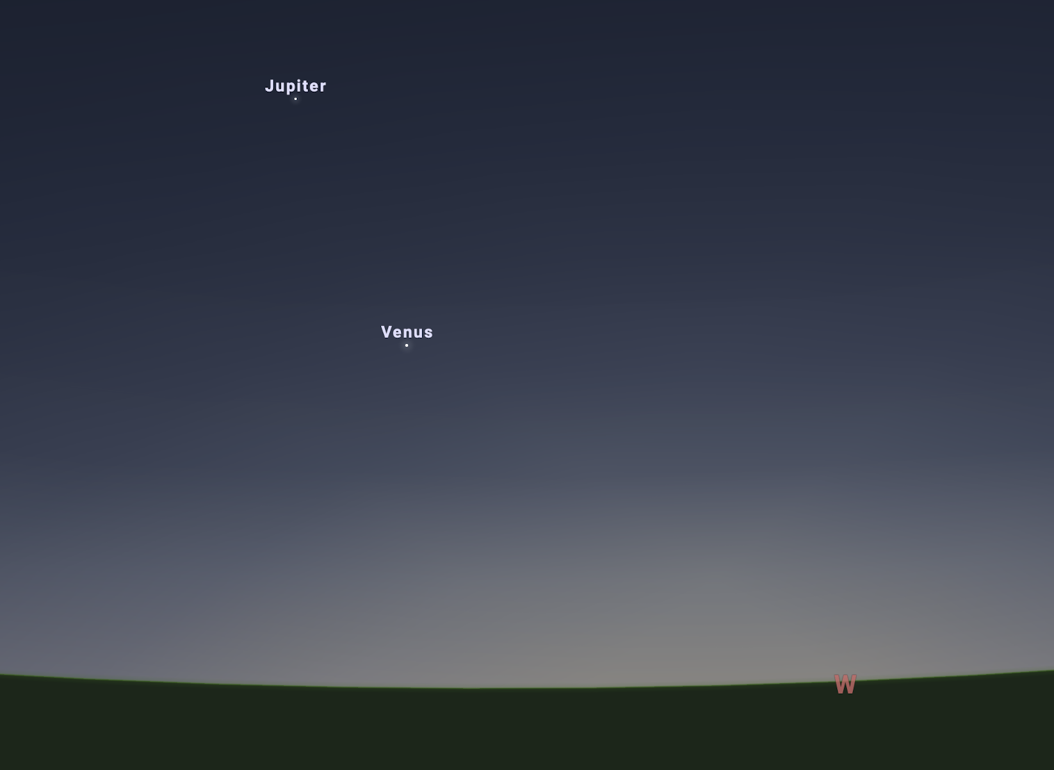 Jupiter and Venus on February 17th, 2023