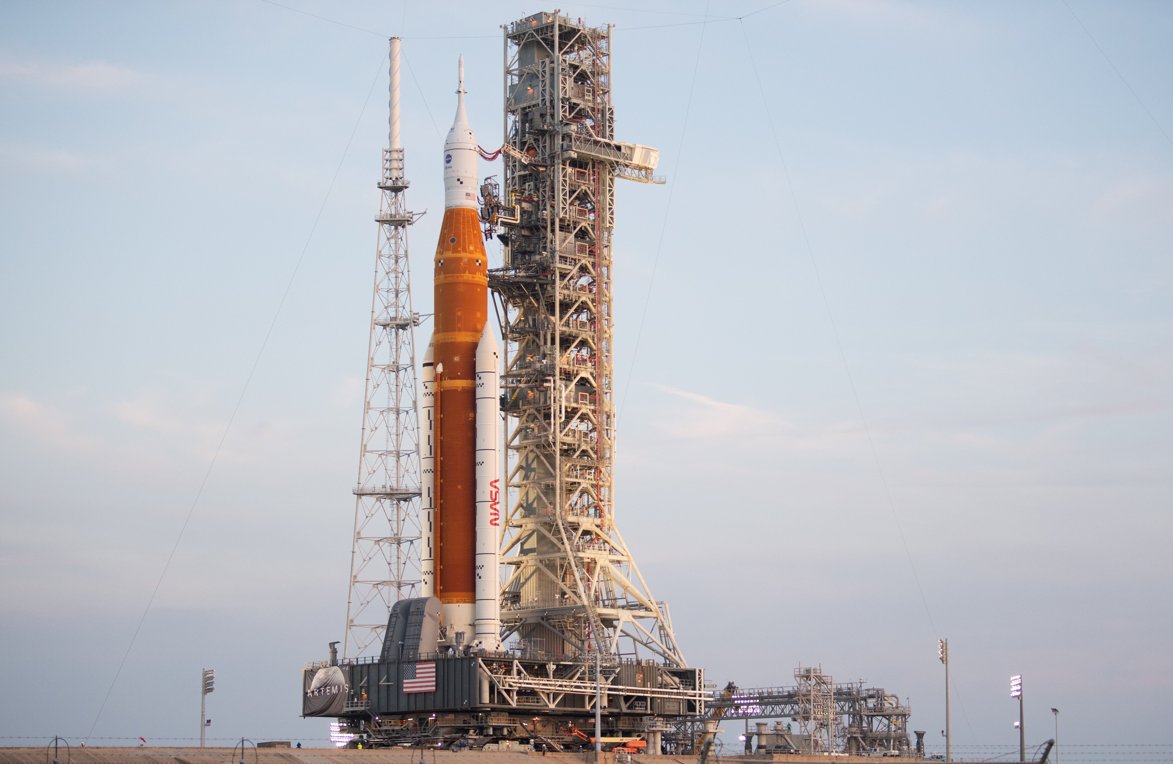 Artemis 1 at the launch pad