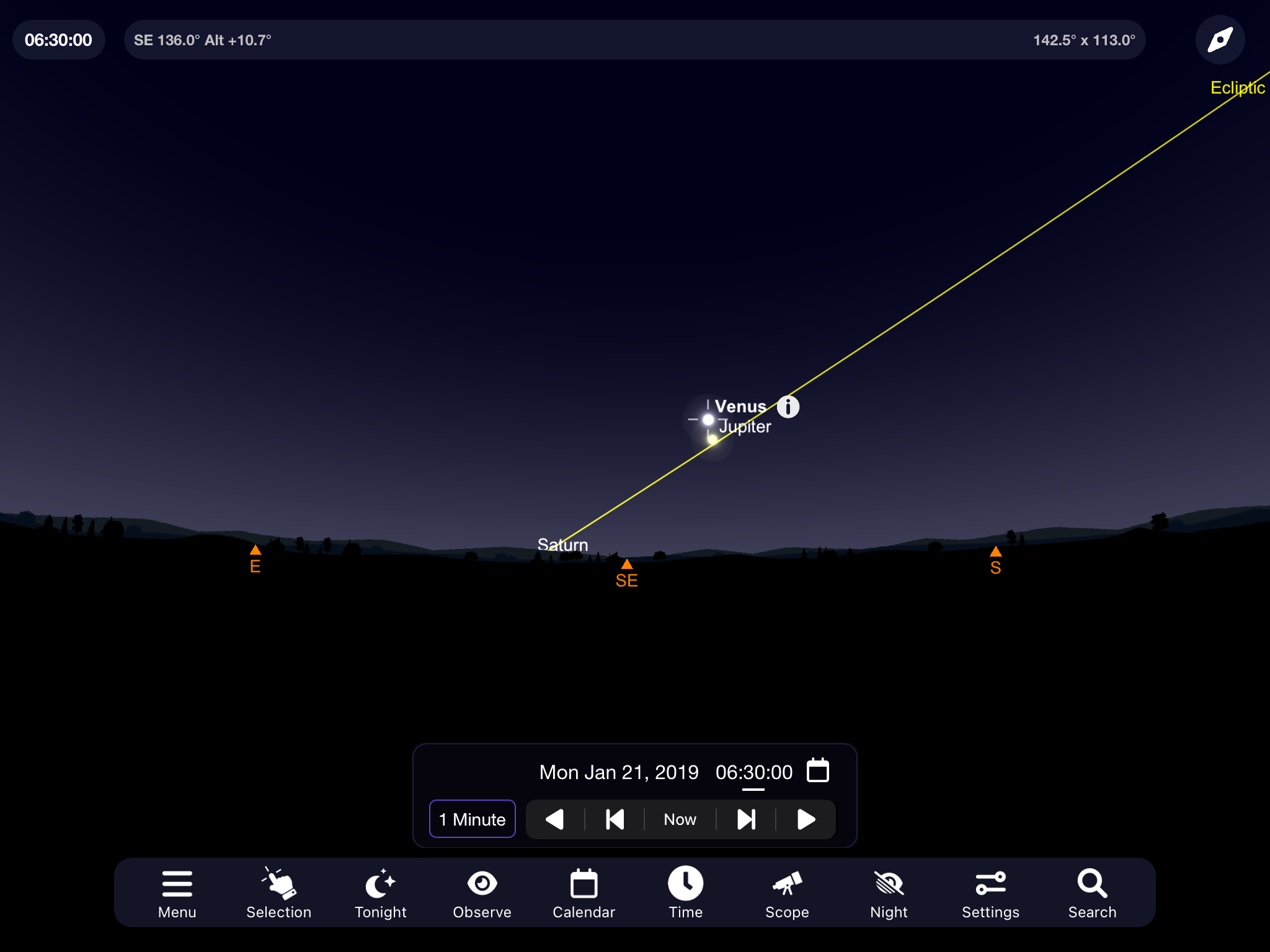 Jupiter and Venus morning conjunction 2019